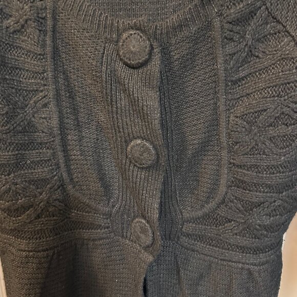 Art & Soul-Black Cardigan w/3 Button at Chest and 3/4 Sleeves-Size Medium - Picture 2 of 5
